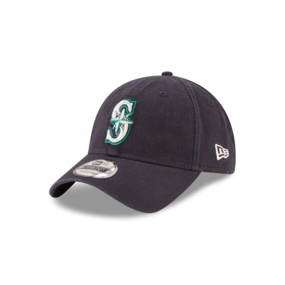 Blue Seattle Mariners Hat - New Era MLB Core Classic 9TWENTY Adjustable Caps USA9321476